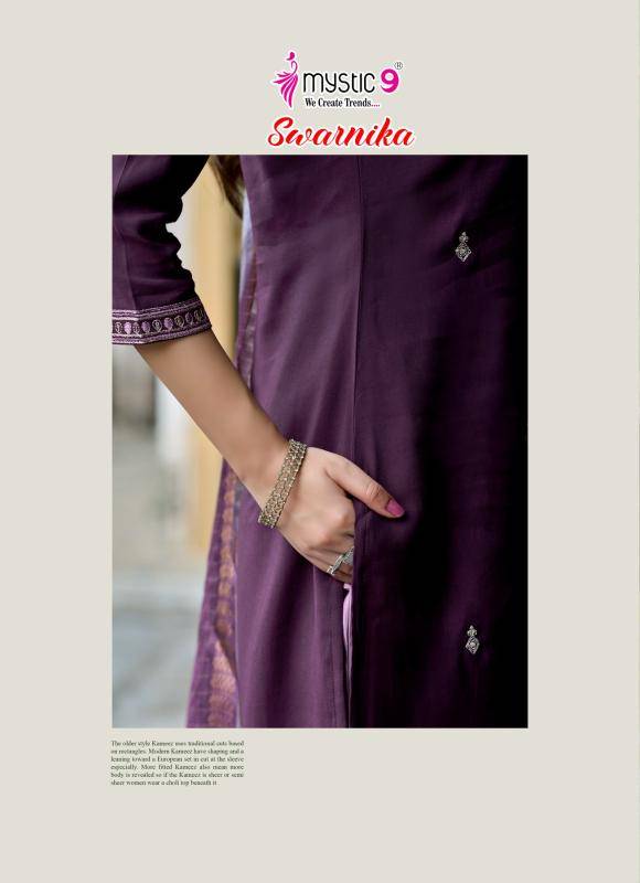 Mystic9 swarnika vol 1 Wholesale Kurti market